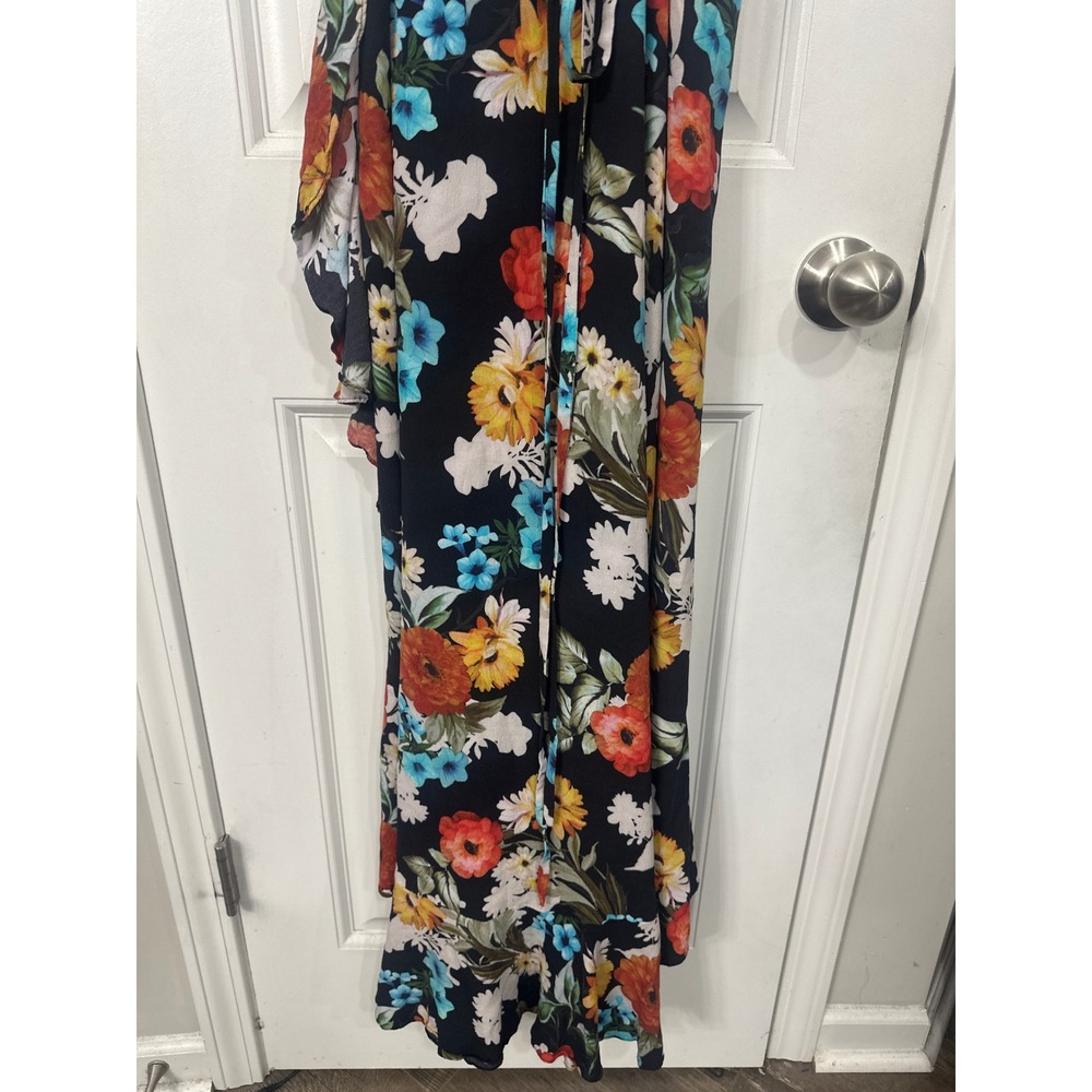 Yumi Kim Morning Glory Cross Roads Maxi Dress Floral High Low Wrap Medium - Picture 7 of 8